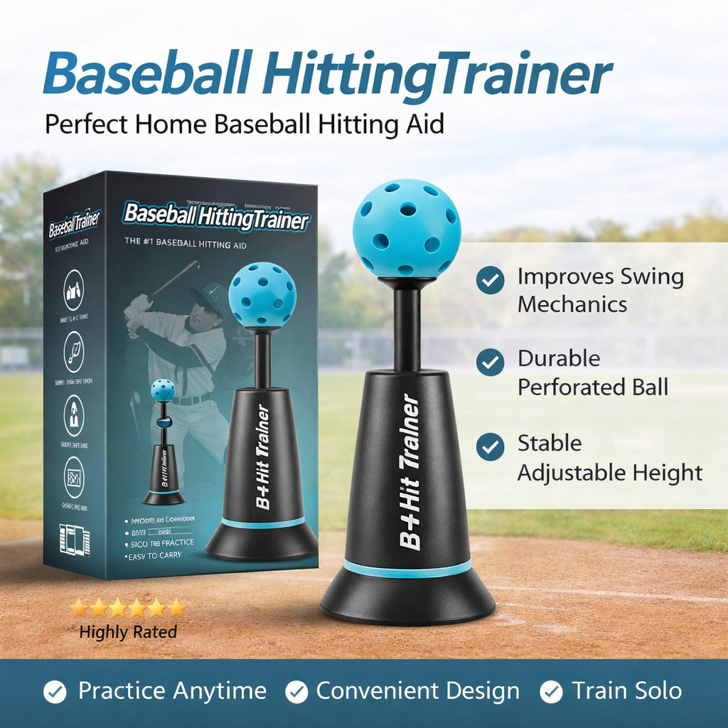 Baseball Training Tee Ball Popper,Pop Up Baseball Trainer,Hitting Tee for Perfect Swings,Batting Machine for Practicing Hitting Without a Pitcher