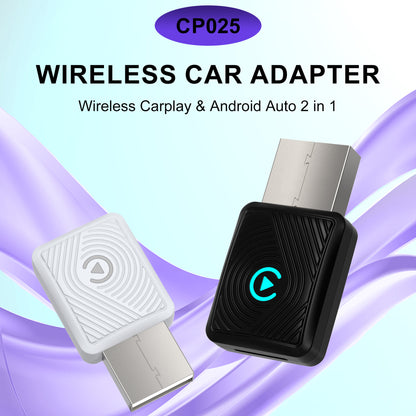 Wireless Carplay Adapter, Convert Wired to Wireless CarPlay, Compatible with CarPlay, Plug and Play, Type-C/USB, Suitable for 800+ Vehicles