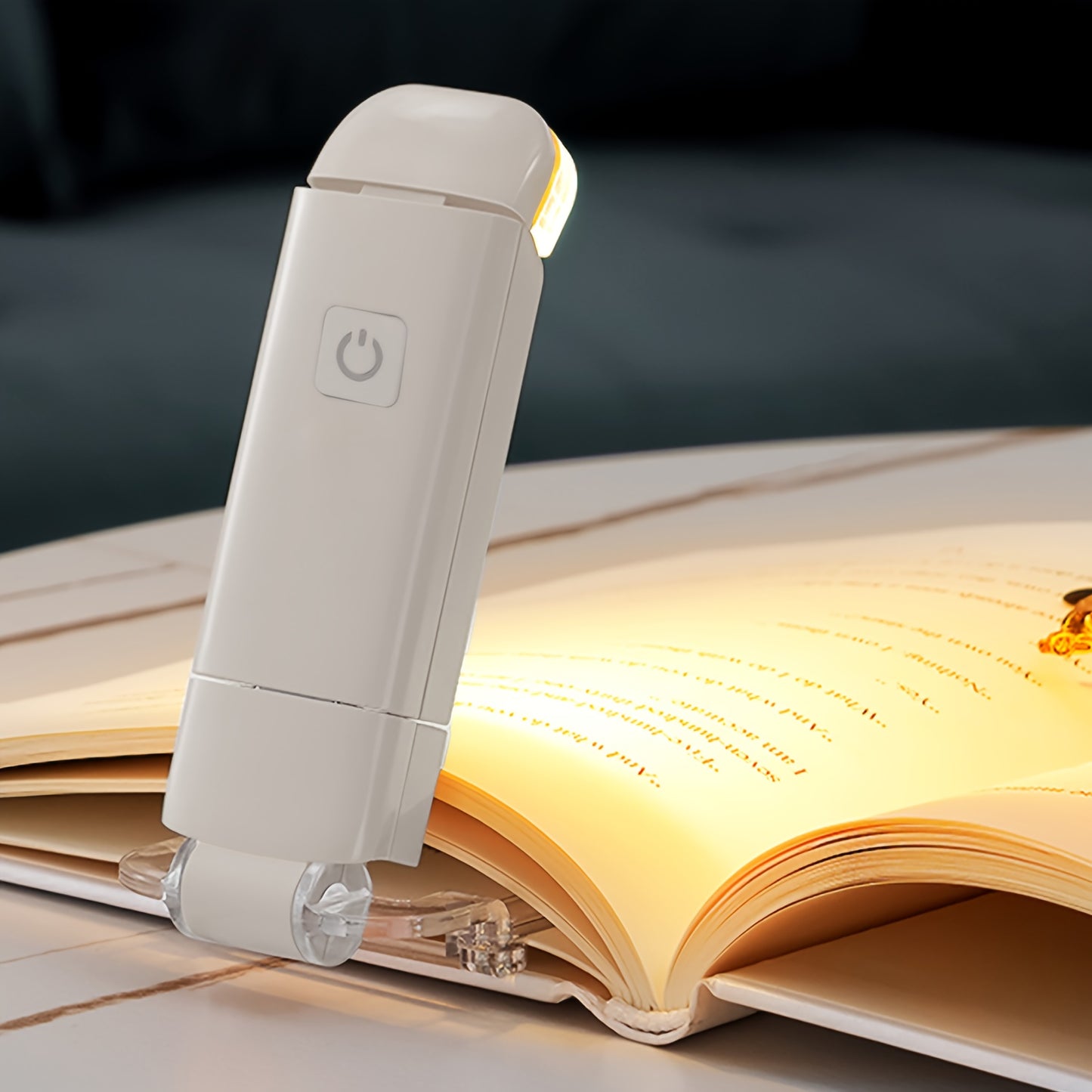 2pcs USB Rechargeable Book Light for Reading in Bed, LED Book Reading Lights with Clip, Perfect for Bookworms, Kids, Warm White, Brightness Adjustable