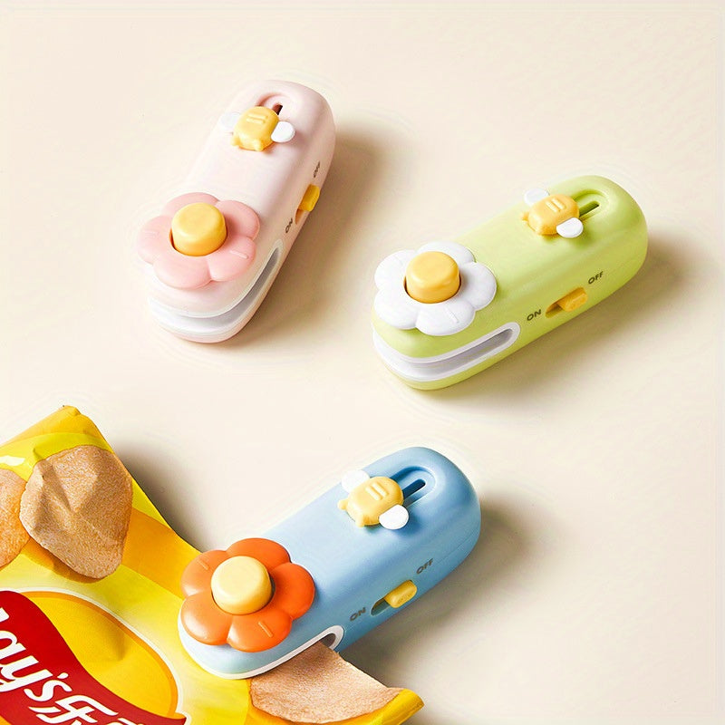 A Portable Snack Sealing Machine,Mini Rechargeable And Compact