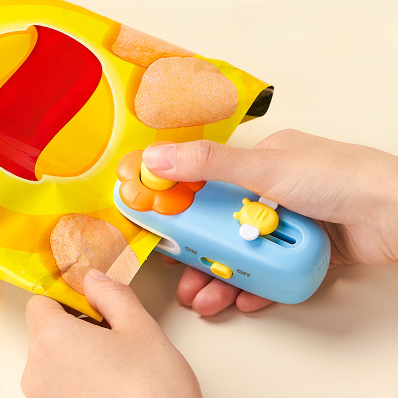 A Portable Snack Sealing Machine,Mini Rechargeable And Compact