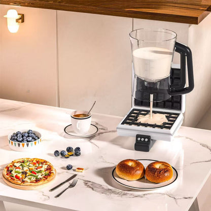 Pancake Cupcake Batter Dispenser with Cleaning Brush, BPA Free, Foldable Batter Separator for Cupcakes, Pancakes, Cookies, Cakes, Waffles - Perfect Baking Tool for Cupcake, Waffle, Muffin Mixes Or Any Baked Goods