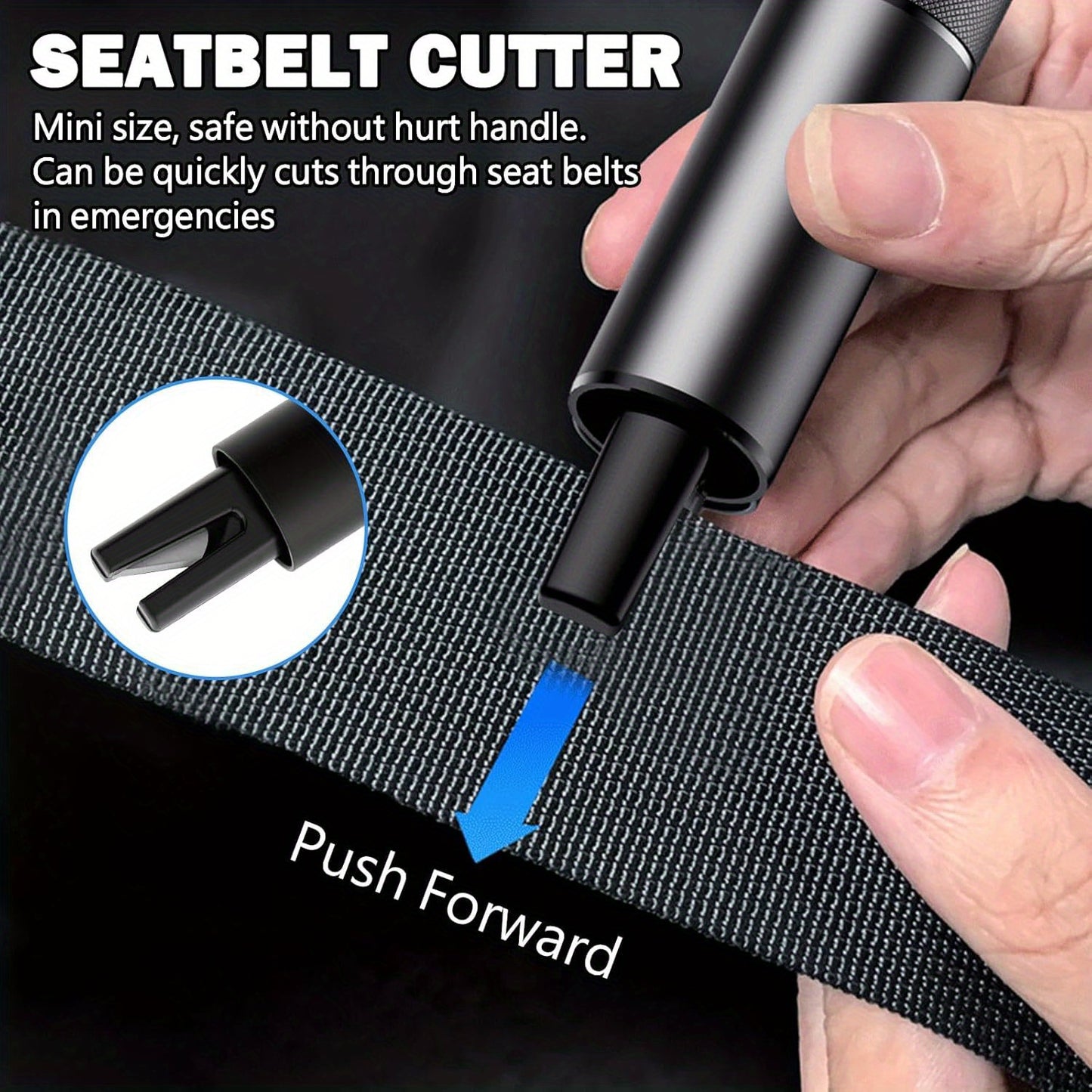 2 Pack 2026 Upgraded Safety Hammer,Safe Hammer Glass Breaker Under Water,Seatbelt Cutter Window Breaker Emergency Escape Tool,Seat Belt Cutter and Glass Breaker for Cars,Gift of test glass