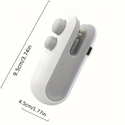 A Portable Snack Sealing Machine,Mini Rechargeable And Compact