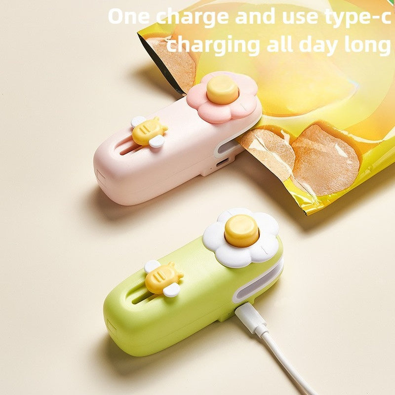 A Portable Snack Sealing Machine,Mini Rechargeable And Compact