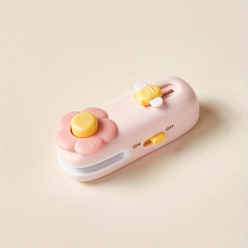 A Portable Snack Sealing Machine,Mini Rechargeable And Compact