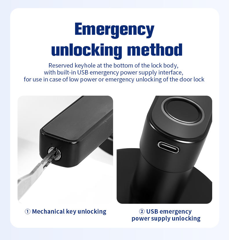 📱Tuya TTLock Smart Door Lock, Biometric Fingerprint & Key Card Electronic Security Lock, Anti-Theft Smart Handle Lever Lock, Bluetooth APP Remote Control Keyless Entry Lock for Home Apartment Office Rental