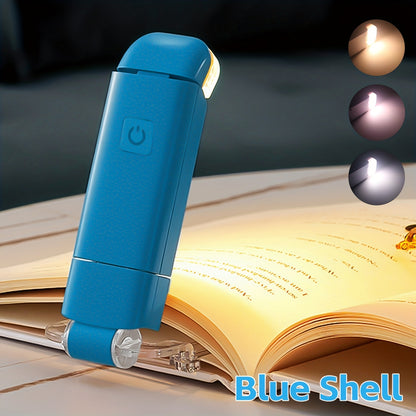 2pcs USB Rechargeable Book Light for Reading in Bed, LED Book Reading Lights with Clip, Perfect for Bookworms, Kids, Warm White, Brightness Adjustable