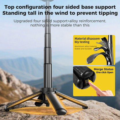 Upgrated 5-in-1 Magnetic Selfie Stick with Remote for Cell Phone 360° Rotation.Can Transforms into Mini Tripod/Camera Grip/Handheld Stabilizer/Phone Stand