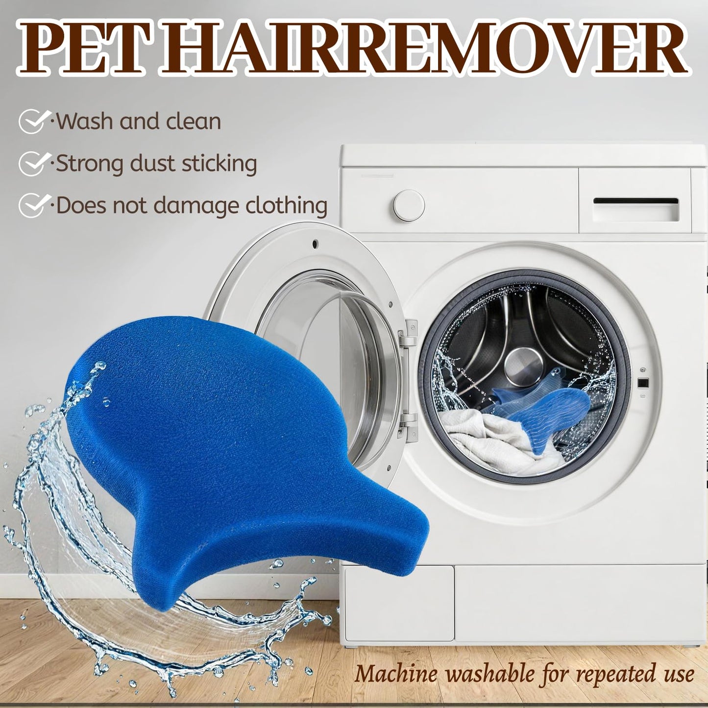 10Pcs Pet Hair Remover for Launday, Reusable Dog&Cat Hair Remover Tool, Effectively Removes Pet Hair, Lint and Dander from Bedding and Clothing,Fits Washers & Dryers