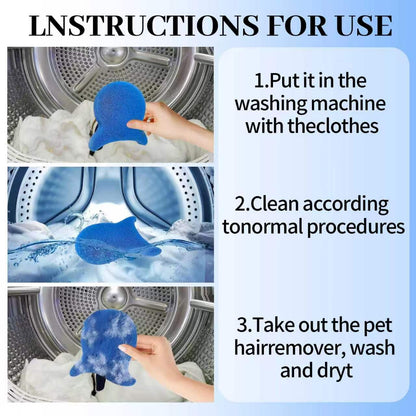 10Pcs Pet Hair Remover for Launday, Reusable Dog&Cat Hair Remover Tool, Effectively Removes Pet Hair, Lint and Dander from Bedding and Clothing,Fits Washers & Dryers