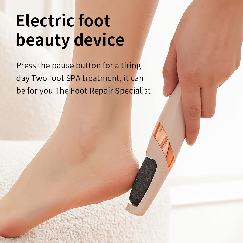 Electric Foot Dead Skin Remover, Foot Grinder, Portable Foot And Grinding Tool, 2 Interchangeable Grinding Heads
