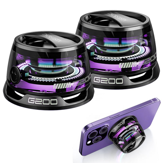 2Pcs Magnetic Bluetooth Speaker with RGB Light - Portable Mini Bluetooth Speaker, Full-Range Stereo Sound for 7H Playtime, Game Mode, Perfect Teen Gift for Outdoor Adventure Party(Black)