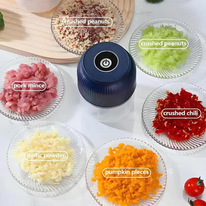 Household Electric Garlic Crusher, 2026 New Mini Electric Food Chopper 300ml/400ml, Silent USB Rechargeable Food Processor, Small Garlic Chopper Mincer Portable Kitchen Helper