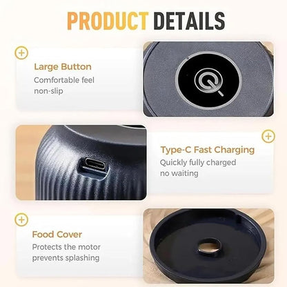 Household Electric Garlic Crusher, 2026 New Mini Electric Food Chopper 300ml/400ml, Silent USB Rechargeable Food Processor, Small Garlic Chopper Mincer Portable Kitchen Helper