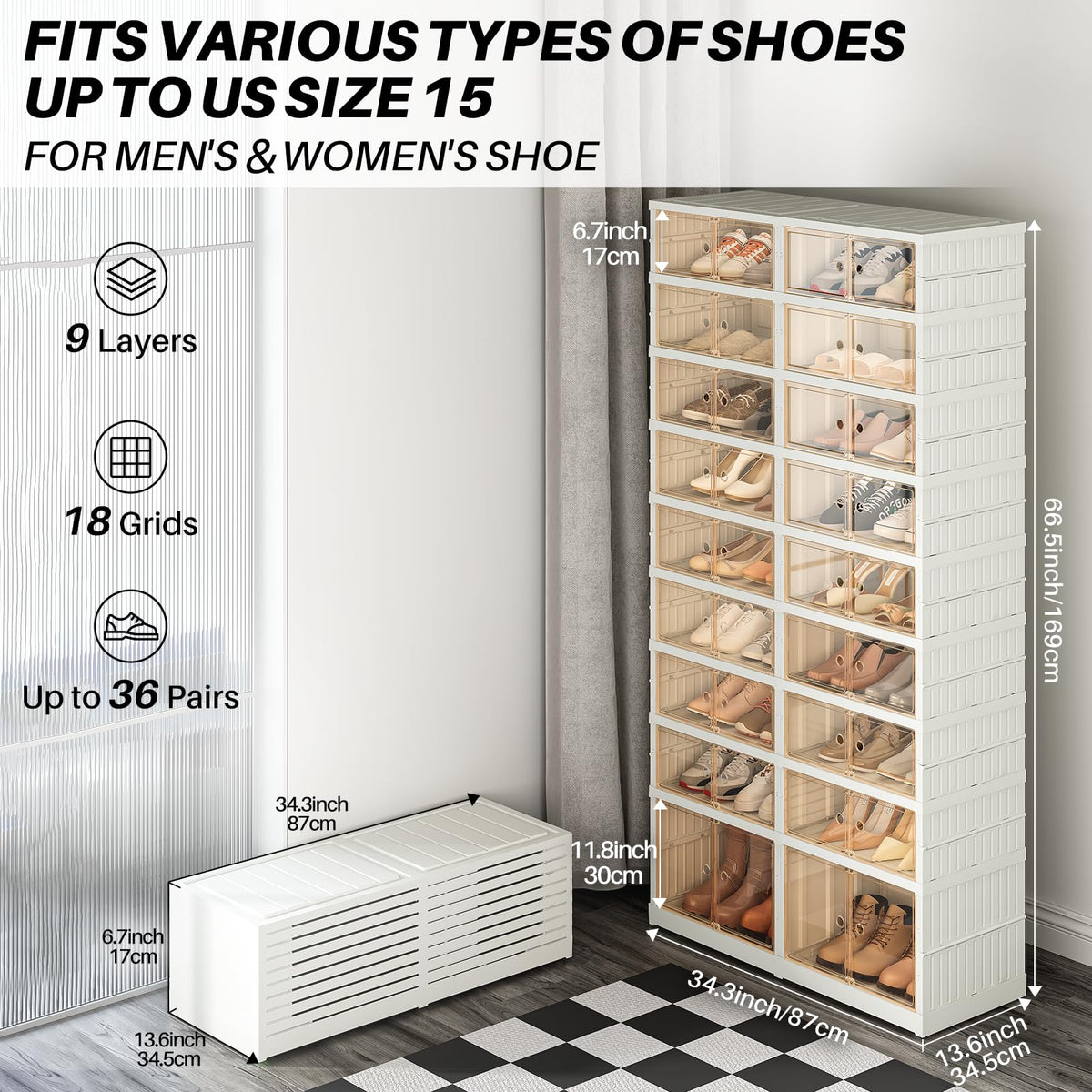 🔥Limited-time offer🔥Organize all your shoes in minutes,everything clearly visible at a glance