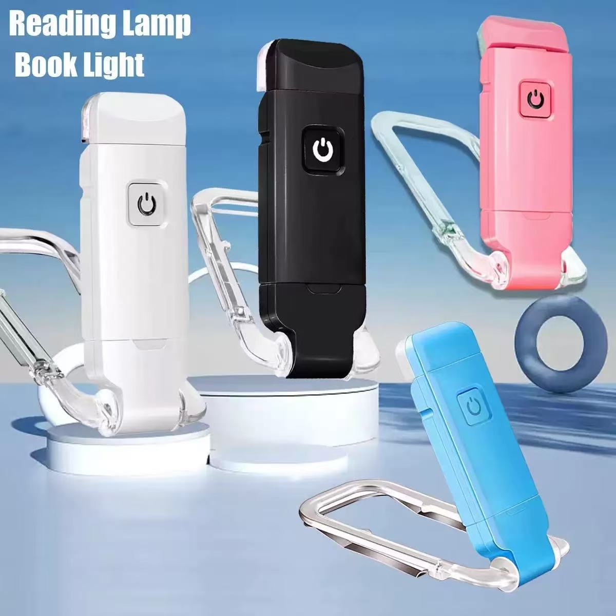 2pcs USB Rechargeable Book Light for Reading in Bed, LED Book Reading Lights with Clip, Perfect for Bookworms, Kids, Warm White, Brightness Adjustable