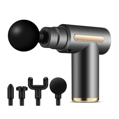 Mini Massage Gun, Small Portable Deep Tissue Muscle Massager, Handheld Fascia Gun for Pain Relief, Quiet Mini Massage Gun with 4 Heads for Travel, Office, Gym & Gifts