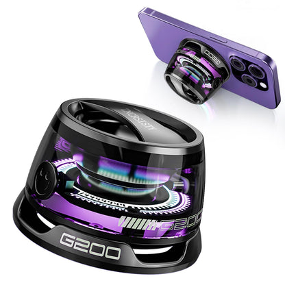 2Pcs Magnetic Bluetooth Speaker with RGB Light - Portable Mini Bluetooth Speaker, Full-Range Stereo Sound for 7H Playtime, Game Mode, Perfect Teen Gift for Outdoor Adventure Party(Black)