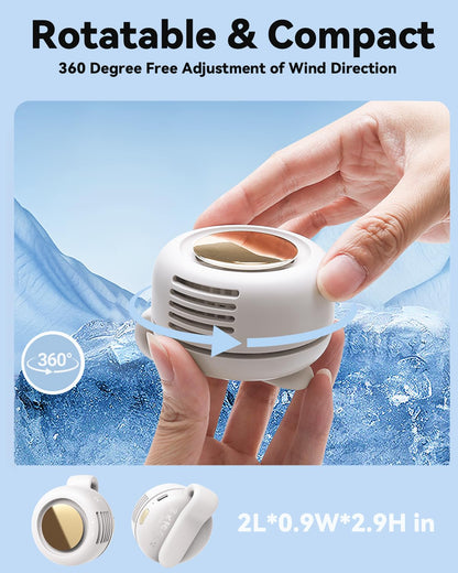 🔥Buy 2 get free shipping🔥Portable Silent Mini Bladeless Fan Clip On, Small Fan Clip on for Shirt & Waist, Adjustable 3-Speed Suspended Whirlwind Fans, For Outdoor & Travel & Office, Travel Accessories, Gift